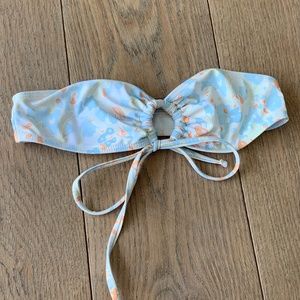 Bando flower print top